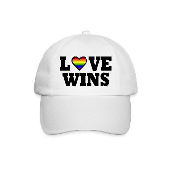 Love wins - Baseballkappe - Weiß/Weiß - Vorne