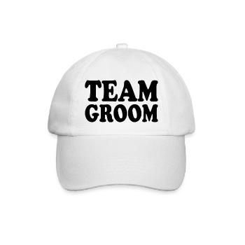 Team groom - Baseballkappe - Weiß/Weiß - Vorne