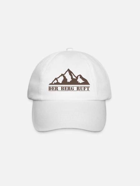 Der Berg ruft - Baseballkappe - Weiß/Weiß