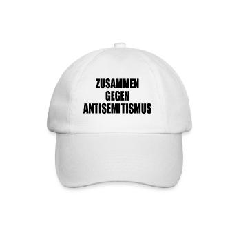 zusammen gegen antisemitismus - Baseballkappe - Weiß/Weiß - Vorne