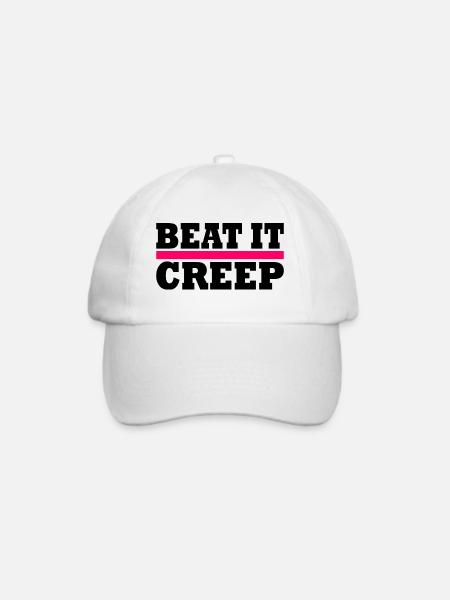 Beat it creep - Baseballkappe - Weiß/Weiß