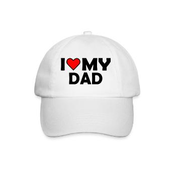 I love my dad - Baseballkappe - Weiß/Weiß - Vorne