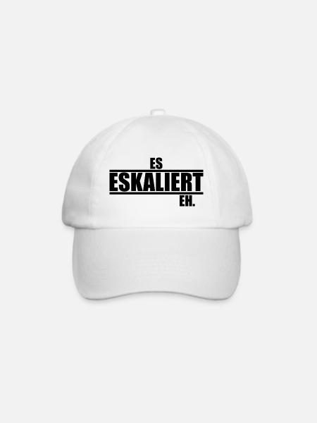 Es Eskaliert Eh lustige Sprüche - Baseballkappe - Weiß/Weiß