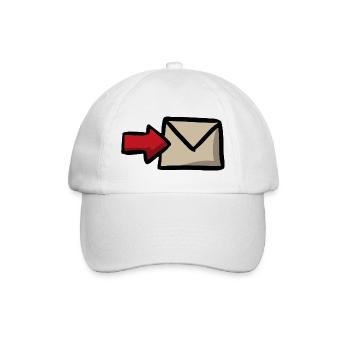Nachricht Sendung E-Mail Symbol Versand - Baseballkappe - Weiß/Weiß - Vorne