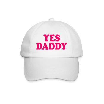 Yes daddy - Baseballkappe - Weiß/Weiß - Vorne