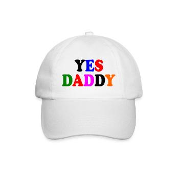 Yes daddy - Baseballkappe - Weiß/Weiß - Vorne