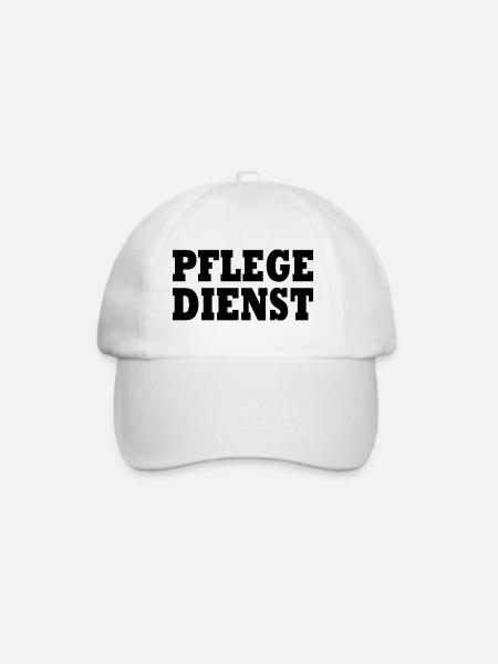 Pflegedienst - Baseballkappe - Weiß/Weiß