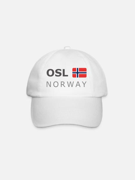 OSL NORWAY dark-lettered 400 dpi - Baseballkappe - Weiß/Weiß