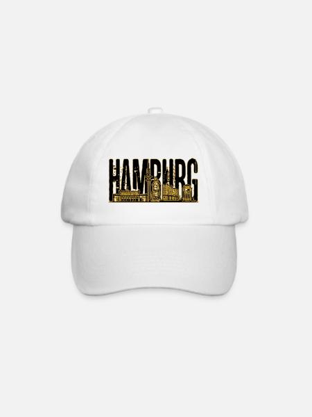 Hamburg Stadt City Skyline Deutschland Germany - Baseballkappe - Weiß/Weiß