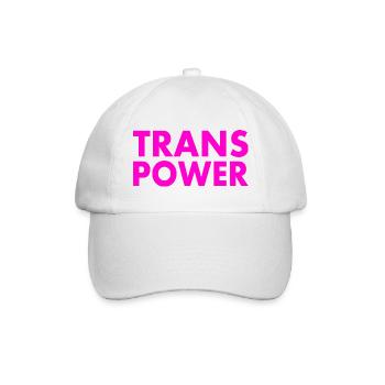 Trans power - Baseballkappe - Weiß/Weiß - Vorne