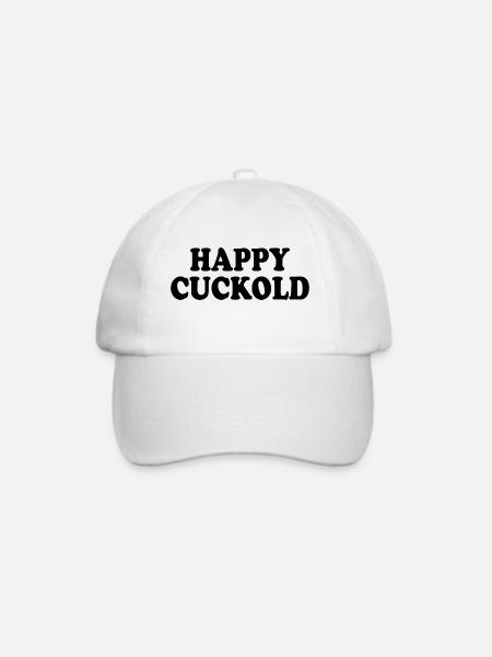 Happy cuckold - Baseballkappe - Weiß/Weiß