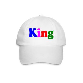 King - Baseballkappe - Weiß/Weiß - Vorne