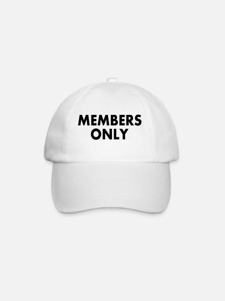 Members only - Baseballkappe - Weiß/Weiß