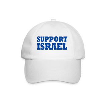 Support israel - Baseballkappe - Weiß/Weiß - Vorne