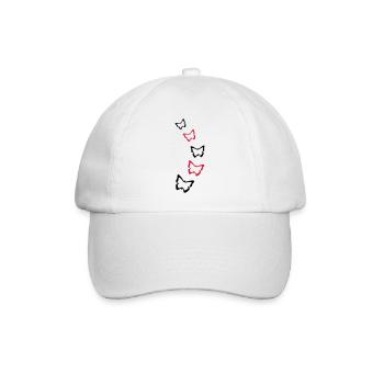Schmetterlinge - Baseballkappe - Weiß/Weiß - Vorne