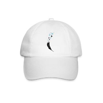 feder voegel fly 2 - Baseballkappe - Weiß/Weiß - Vorne