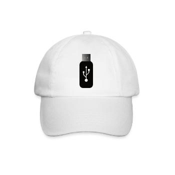 USB Stick - Baseballkappe - Weiß/Weiß - Vorne