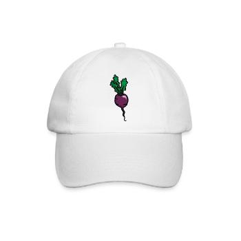 Radieschen Rote Beete Radish beetroot betterave - Baseballkappe - Weiß/Weiß - Vorne