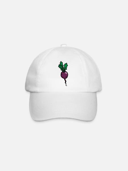 Radieschen Rote Beete Radish beetroot betterave - Baseballkappe - Weiß/Weiß