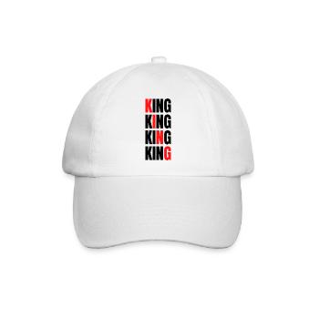 King - Baseballkappe - Weiß/Weiß - Vorne