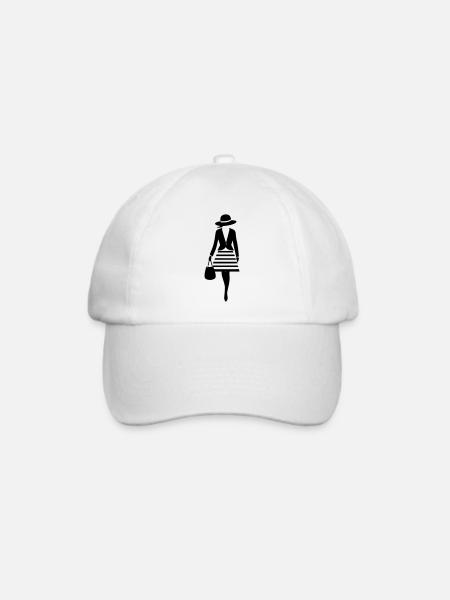 Stilvolle Dame - Baseballkappe - Weiß/Weiß