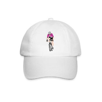 Radsport - Rennradfahrer - Radrennen - Baseballkappe - Weiß/Weiß - Vorne