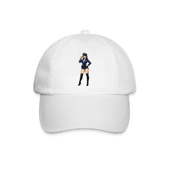 Pin-up-Polizist - Baseballkappe - Weiß/Weiß - Vorne
