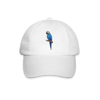 Blauer Ara - Baseballkappe - Weiß/Weiß - Vorne