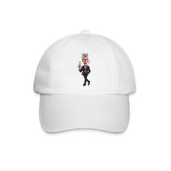 Surrealer Anzugheld mit sektglas - Baseballkappe - Weiß/Weiß - Vorne