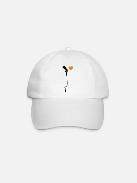 airbrushherz_2f - Baseballkappe - Weiß/Weiß