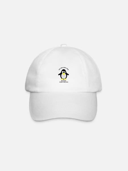 Pinguin - Baseballkappe - Weiß/Weiß