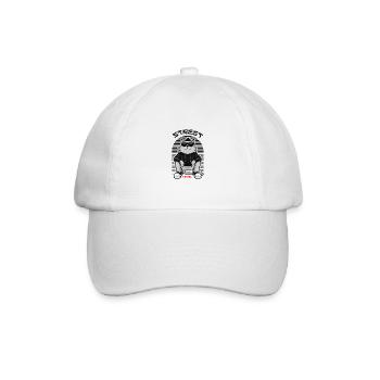 Rat cartoon old school street fasion - Baseballkappe - Weiß/Weiß - Vorne