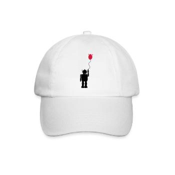 Roboterluftballon Hinten - Baseballkappe - Weiß/Weiß - Vorne