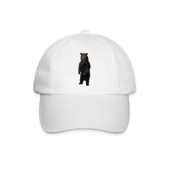 Stehender Bär - Baseballkappe - Weiß/Weiß - Vorne