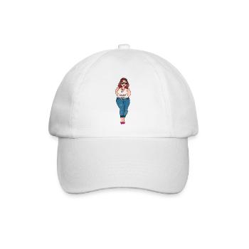 Die Kurve ist das neue Perfekt - Baseballkappe - Weiß/Weiß - Vorne