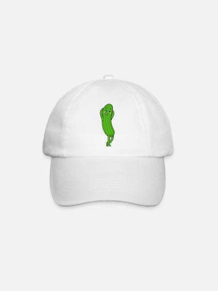 Gurke - Baseballkappe - Weiß/Weiß