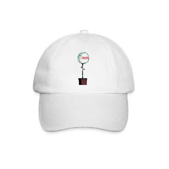 Saat säen, durchhalten, verzichten, ernten, staune - Baseballkappe - Weiß/Weiß - Vorne
