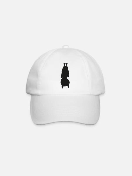 Fledermaus - Baseballkappe - Weiß/Weiß