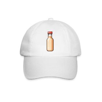 Trankflasche Pixelkunst Vintage - Baseballkappe - Weiß/Weiß - Vorne