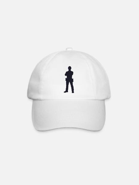 Bauheld Silhouette - Baseballkappe - Weiß/Weiß