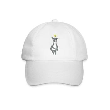 Lama hat eine Idee - Baseballkappe - Weiß/Weiß - Vorne