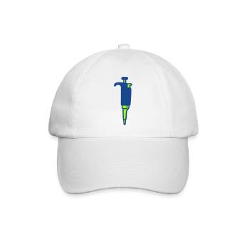 Labor Pipette Wissenschaft Icon - Baseballkappe - Weiß/Weiß - Vorne