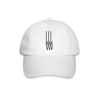 Orgel Pfeifen - Baseballkappe - Weiß/Weiß - Vorne