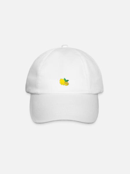 Lemon Time - Zitrone - Baseballkappe - Weiß/Weiß