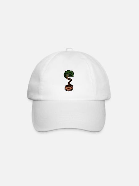 Kleiner Baum Bonsai - Baseballkappe - Weiß/Weiß