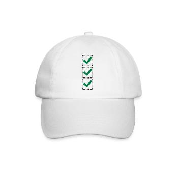3 Haken Buttons - Baseballkappe - Weiß/Weiß - Vorne
