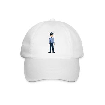Polizist - Baseballkappe - Weiß/Weiß - Vorne