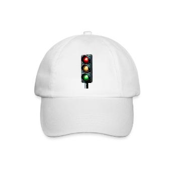 Minimalistische städtische Ampeln - Baseballkappe - Weiß/Weiß - Vorne