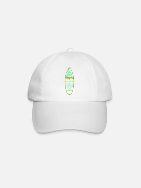 surfboard_design - Baseballkappe - Weiß/Weiß