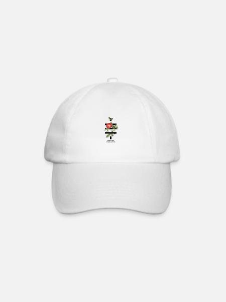 Japan Style Bitcoin Crypto Satoshis Symbol 21 - Baseballkappe - Weiß/Weiß